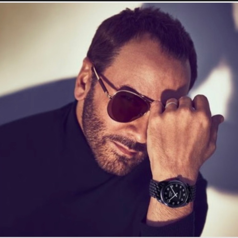 Authentic Tom Ford N002 Ocean Plastic Black Luxury Watch 40mm.